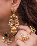 Handmade Gold Plated Kundan Earrings
