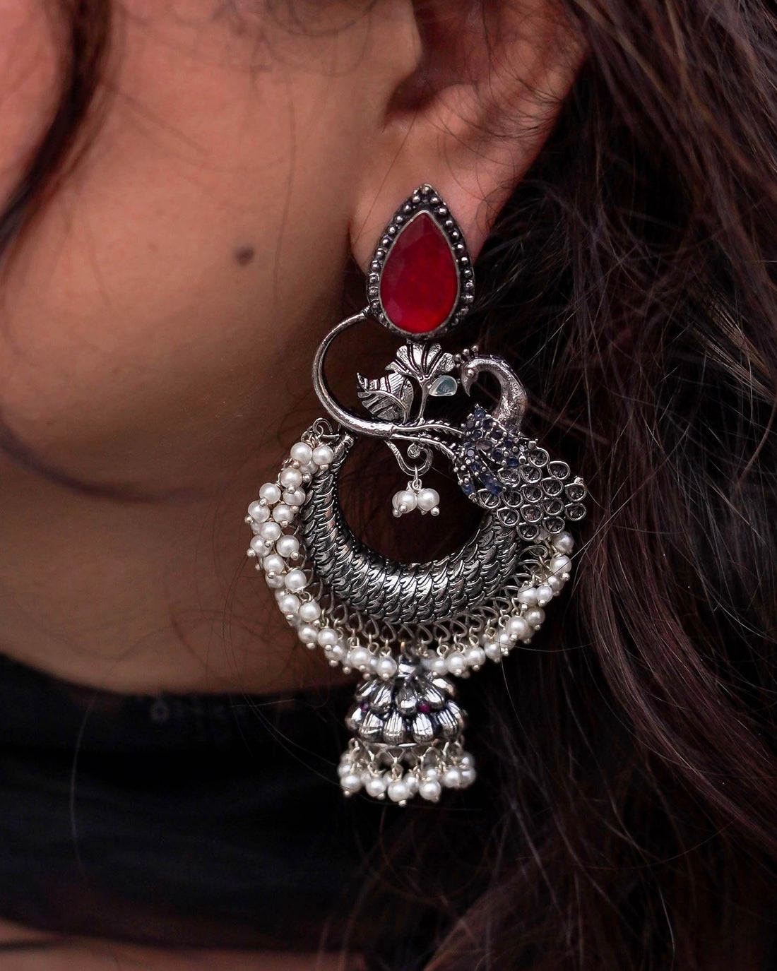 Fitoor Silver Earrings