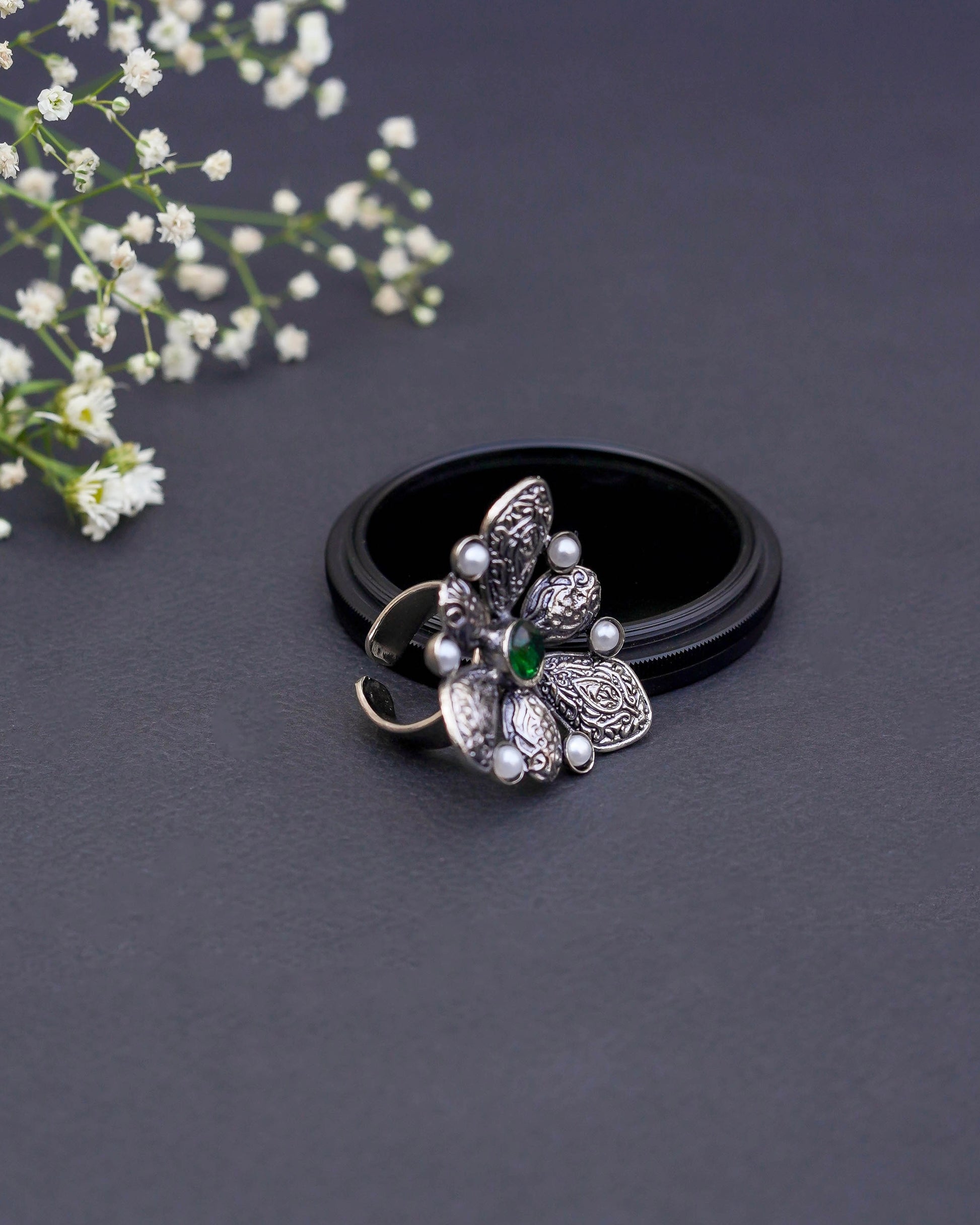 Handmade Silver Plated Indian Ring