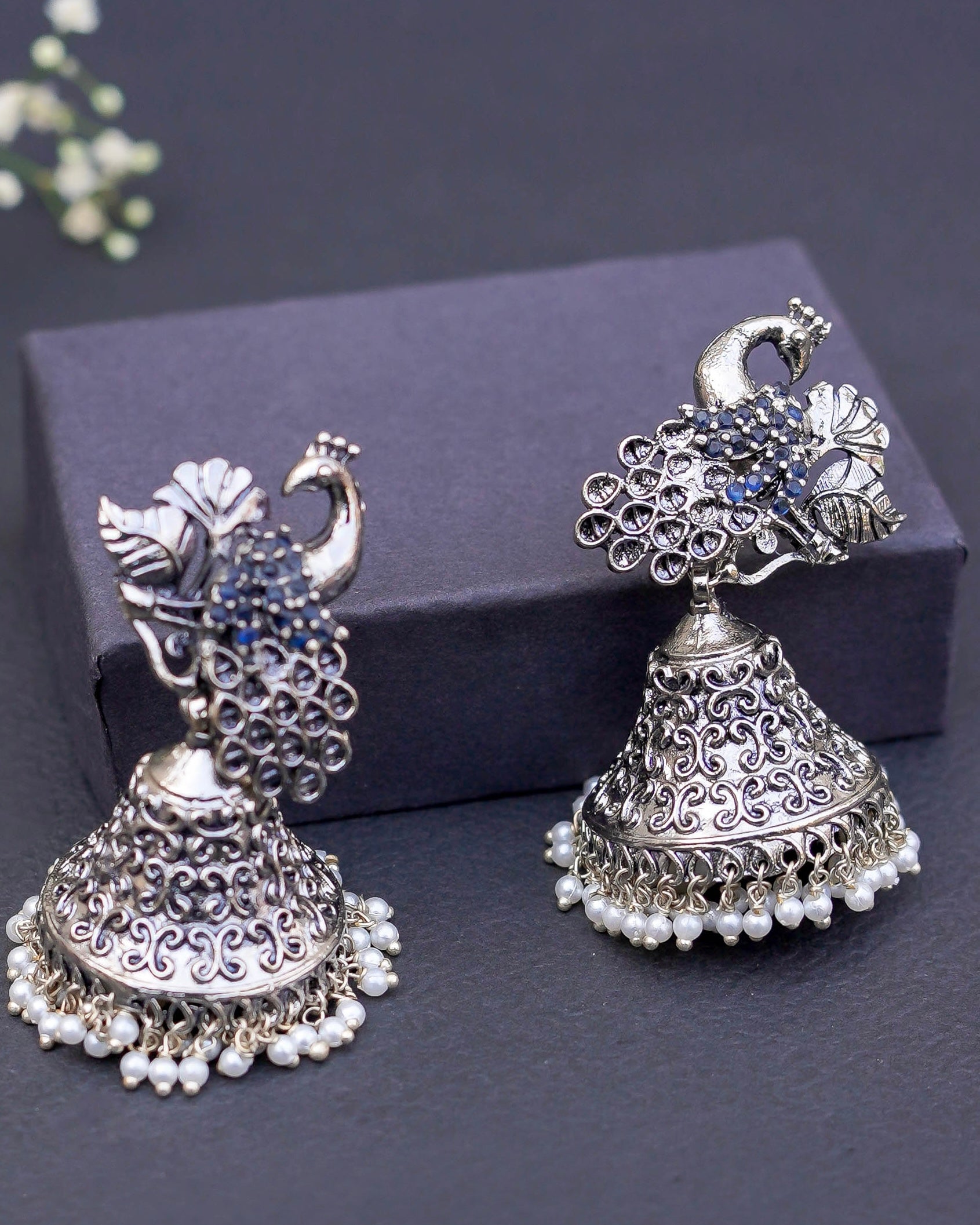 Indian Handmade Silver Plated Jhumka