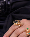 Handmade Gold Plated 18K Kundan Ring Jewelry