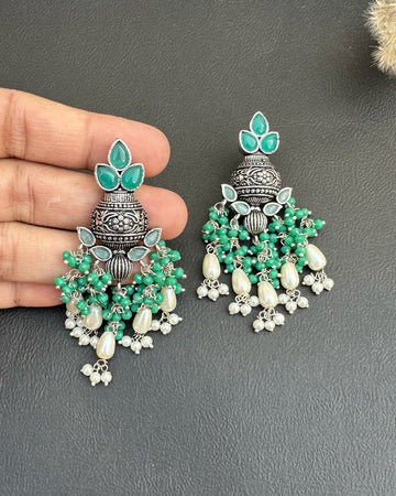 Afsha Earrings Green