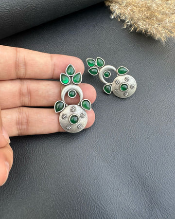 Faina Earrings Green