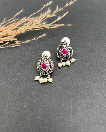 Fiona earrings maroon