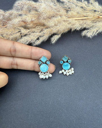 Aynoor Earrings Blue