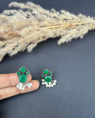 Aynoor Earrings Green