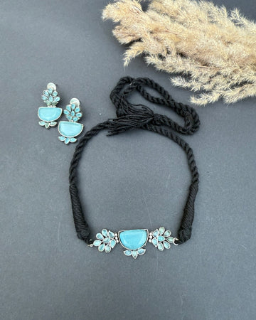 Daisy Choker Set Blue