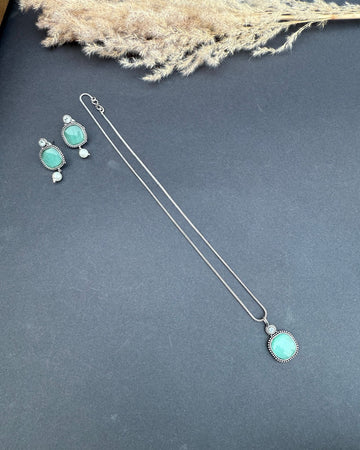 Ablah Pendant Set Aqua