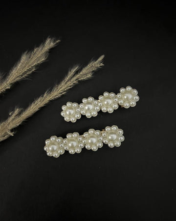 Zeina pearl theme hair pin pair