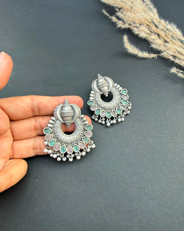 Noera Earrings (aqua and lilac)