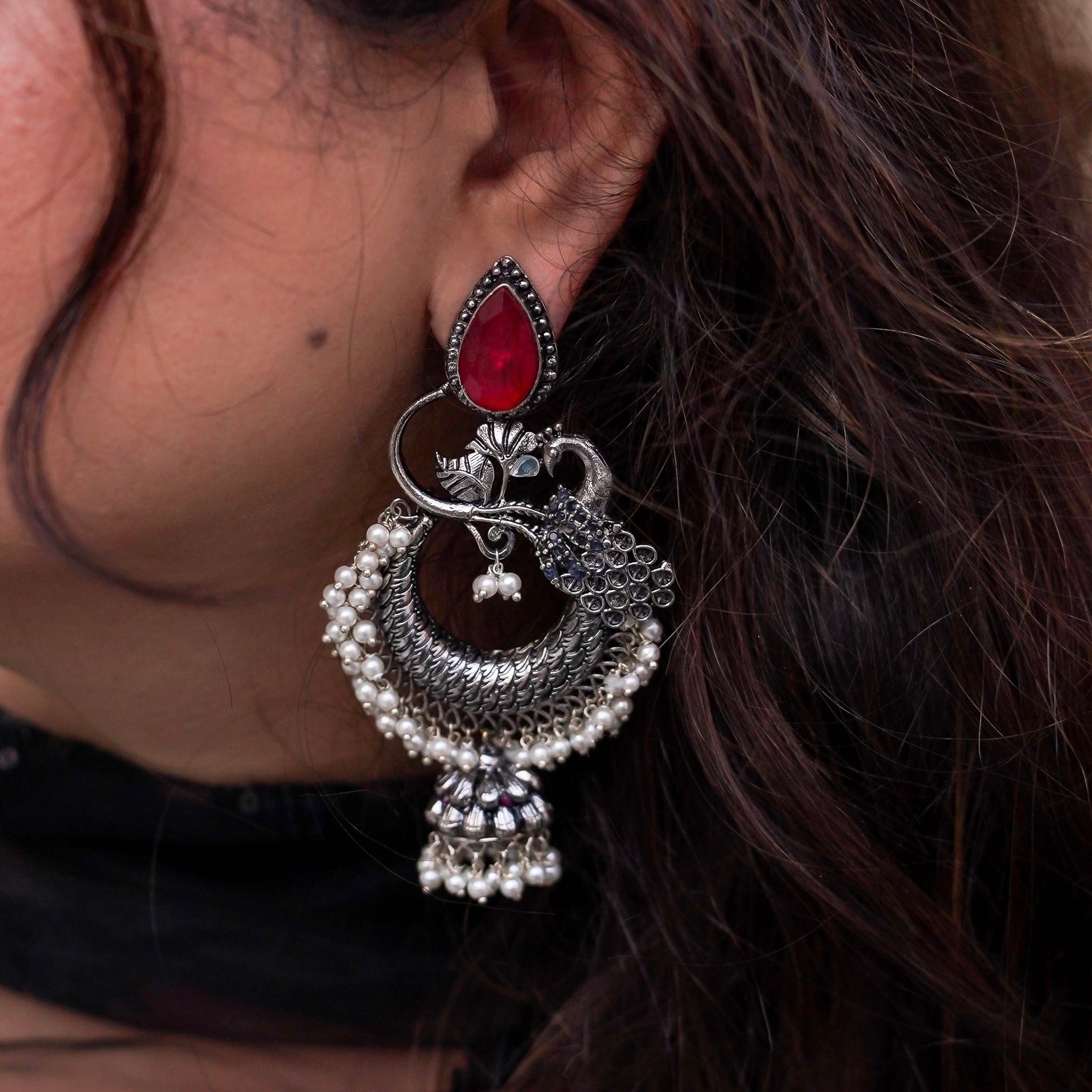 Fitoor Silver Earrings