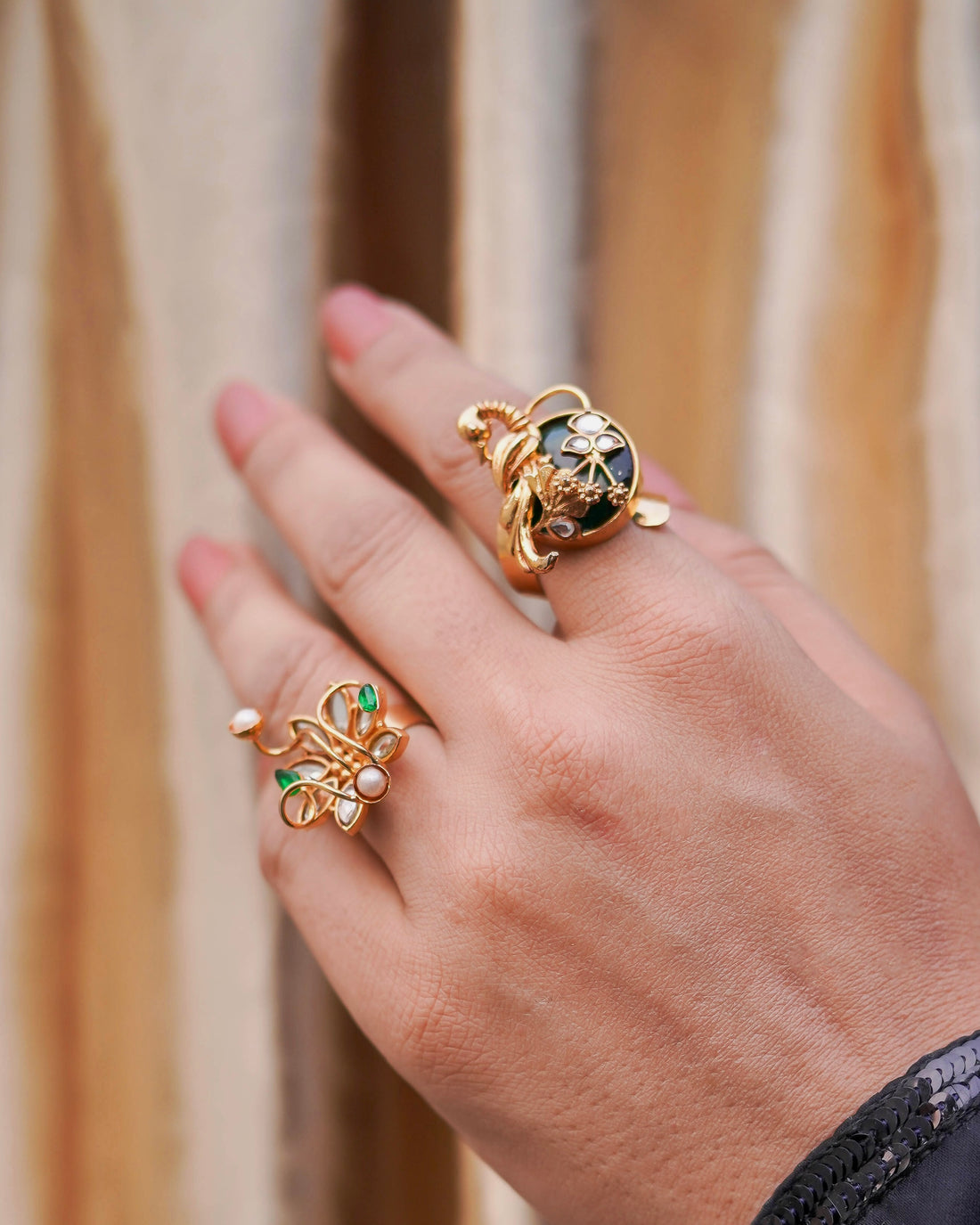 Mehr-o-Mah Kundan Ring