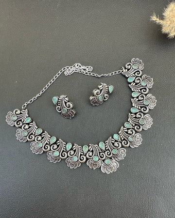 Numra Necklace Set Aqua