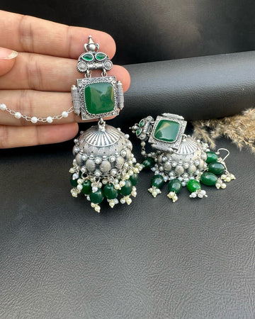 Valeriya Earrings Green