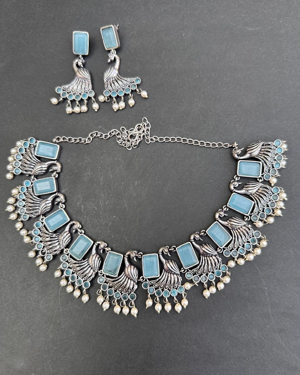 Abisa  Necklace Set blue