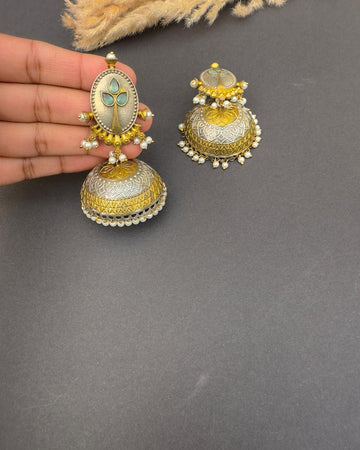 Urwa Jhumka Aqua