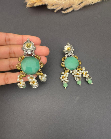 Husun Earrings Aqua