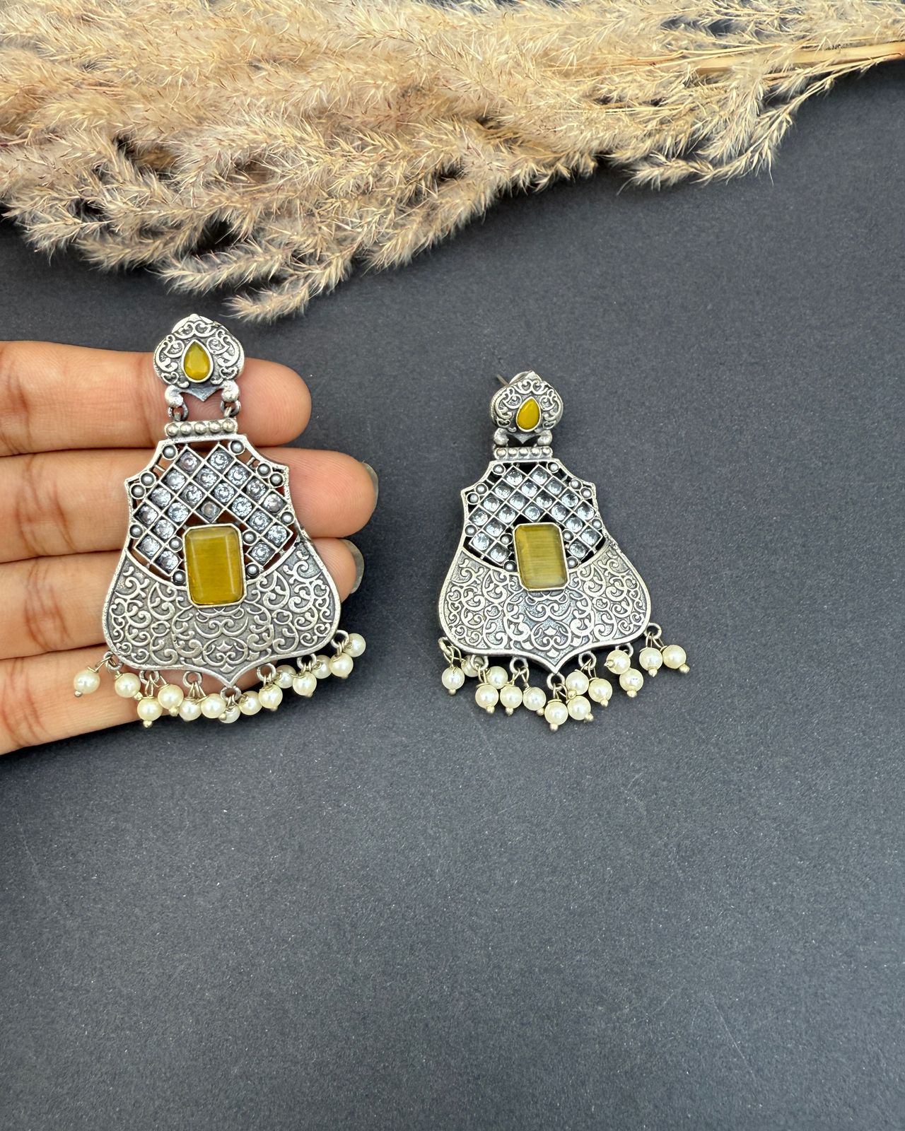 Haareem Earrings Yellow