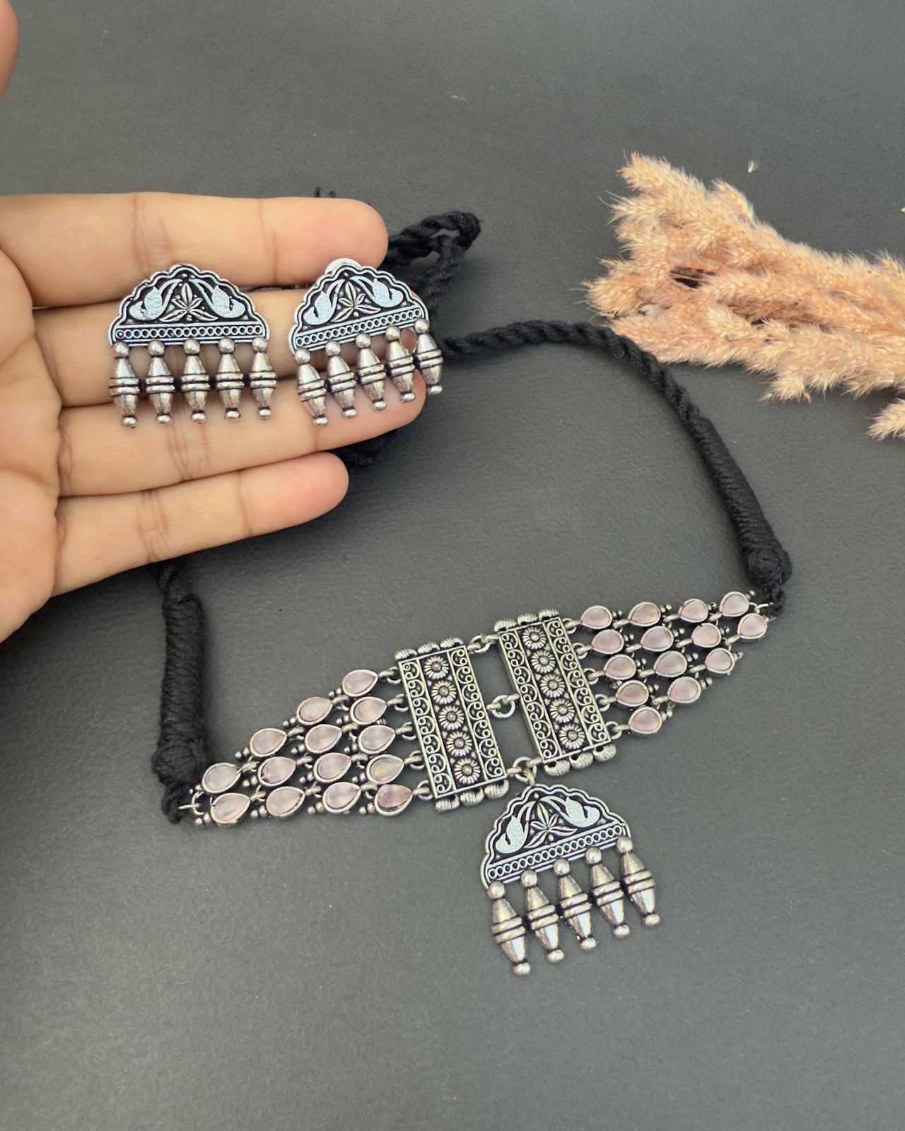 swaiba necklac set Lilac