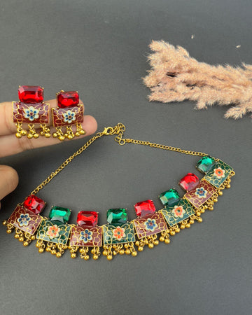 Maaniyaah Choker Set R&G