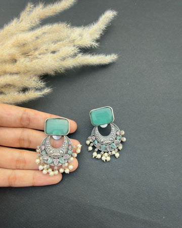 Zariya Earrings Aqua